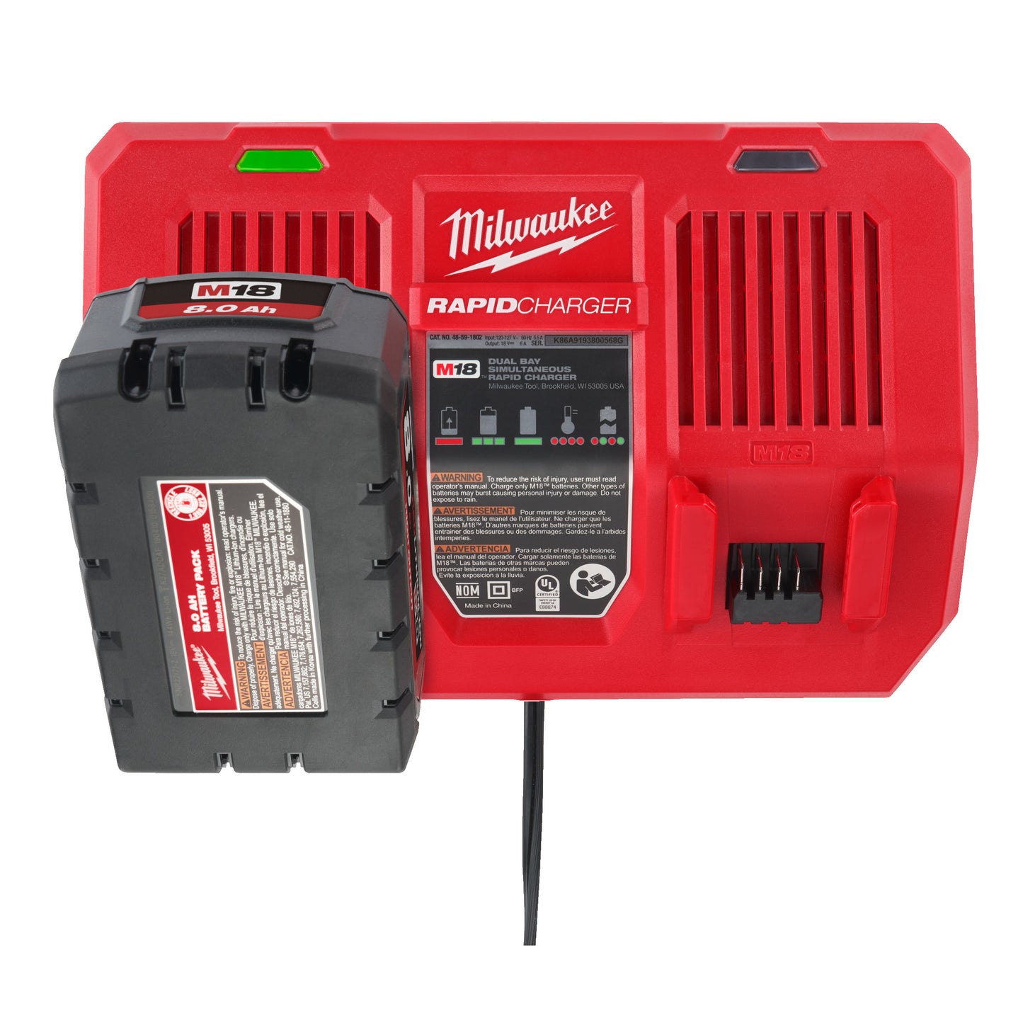 Podwójna szybka ładowarka Milwaukee M18DFC | 4932472073