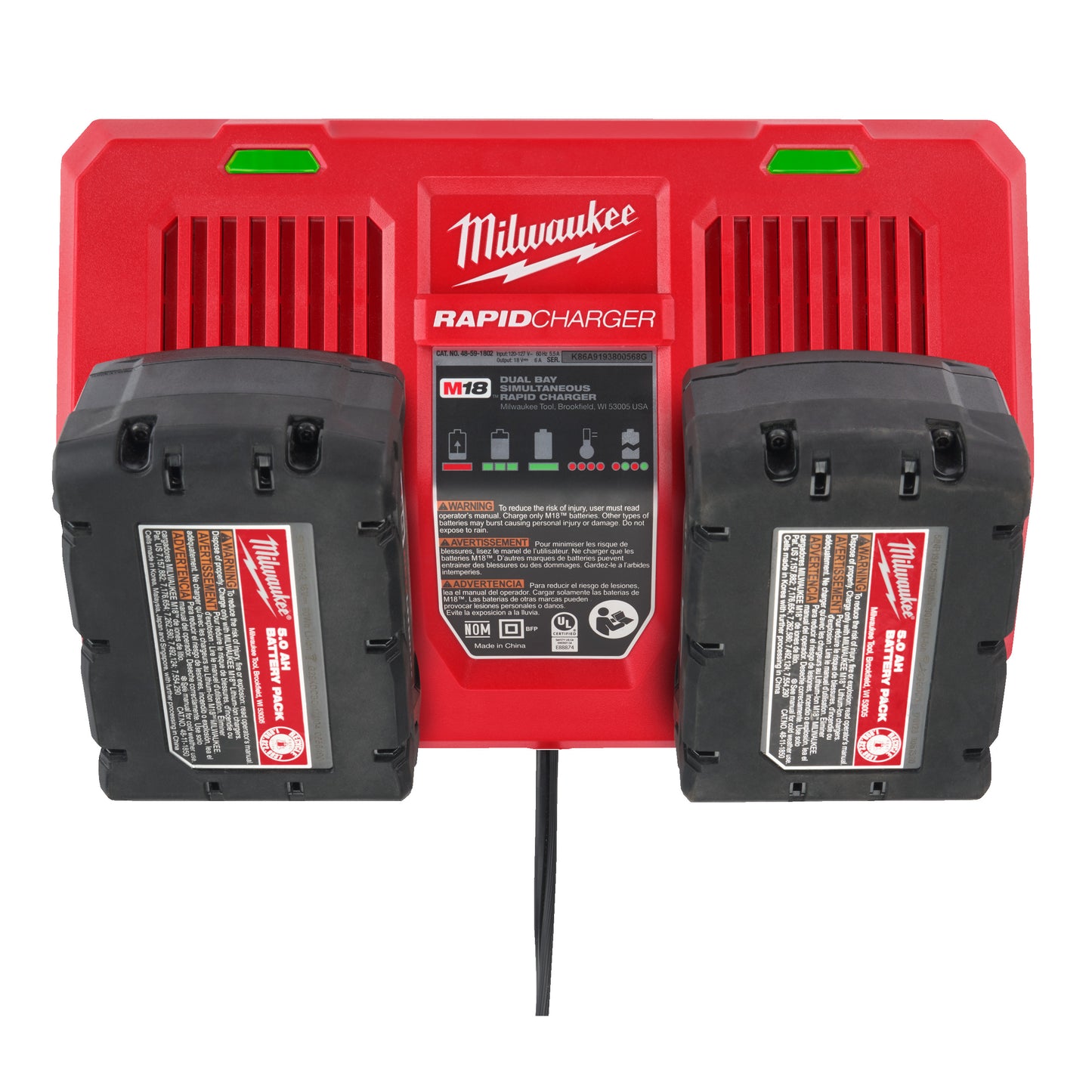 Podwójna szybka ładowarka Milwaukee M18DFC | 4932472073