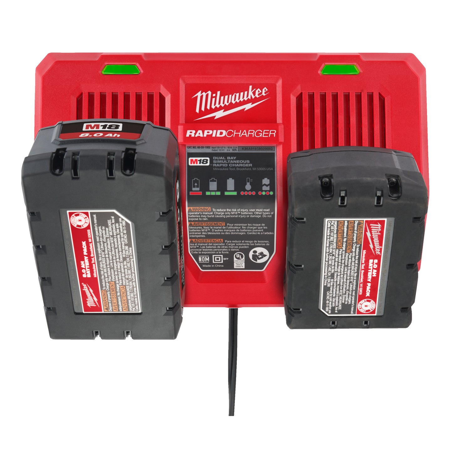 Podwójna szybka ładowarka Milwaukee M18DFC | 4932472073