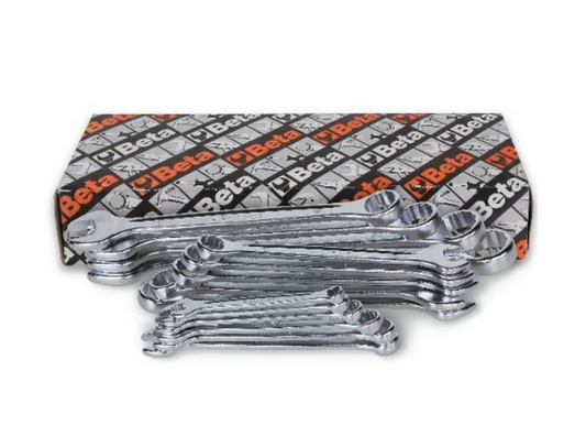 Zestaw kluczy płasko-oczkowych 6–32 mm 26 szt. stal chrom-vanadium warsztat komplet  | 42/S26
