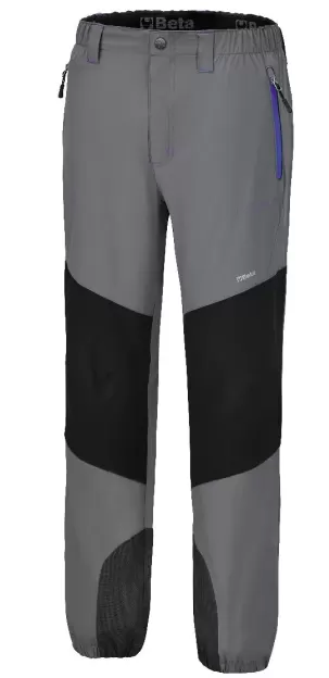 Szare spodnie robocze WORK-TREKKING r. S – lekkie, wygodne i trwałe do pracy | 7812/S