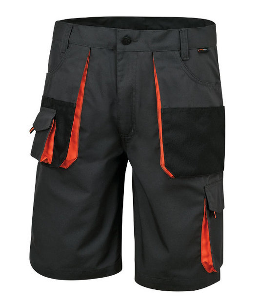 Spodnie robocze krótkie EASY szare r. XS – lekkie i wygodne do pracy w cieplejsze dni | 7901E/XS