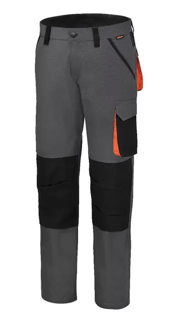 Spodnie robocze bawełna-stretch szare 7930G r. 3XL – elastyczne i wygodne do codziennej pracy | 7930G/XXXL