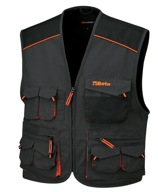 Szara kamizelka robocza EASY r. 2XL – wygodna, lekka i funkcjonalna do pracy | 7907E/XXL