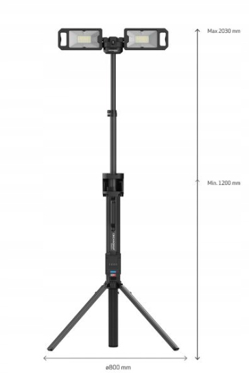 Halogen Lampa Tower 5 CONNECT ze statywem 5000 lm aplikacja | 03.6105C