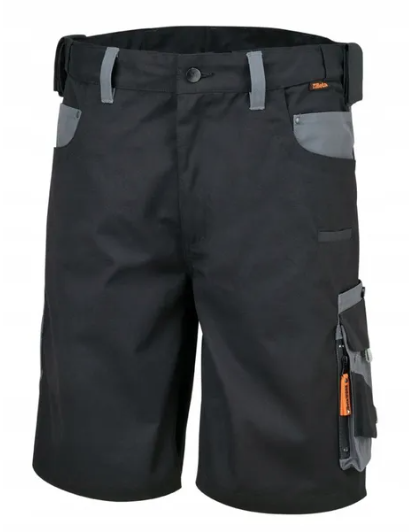 Spodnie robocze krótkie czarno-szare rozm. 2XL – wygodne, trwałe i funkcjonalne | 7821/XXL