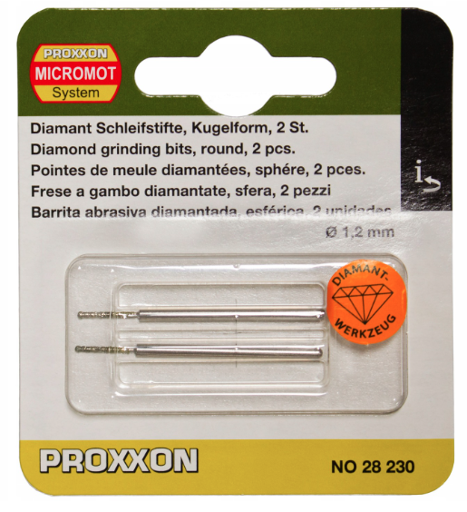 SZTYFTY SZLIFIERSKIE DIAMENTOWE 1,2 MM 2 SZT | 28230