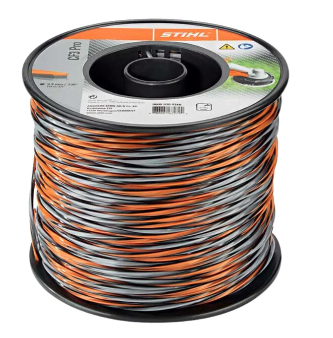 Żyłka Carbon CF3 Pro 2,4 mm x 212 m 3K do podkaszarek zapewniająca trwałe cięcie i wydajną pracę na dużych powierzchniach | 0000-930-4313