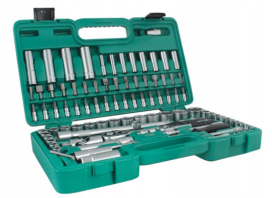 Zestaw nasadek 1/4" i 1/2" 94 elementy H5-402094B zapewniający wygodną obsługę różnych śrub i nakrętek | H4056