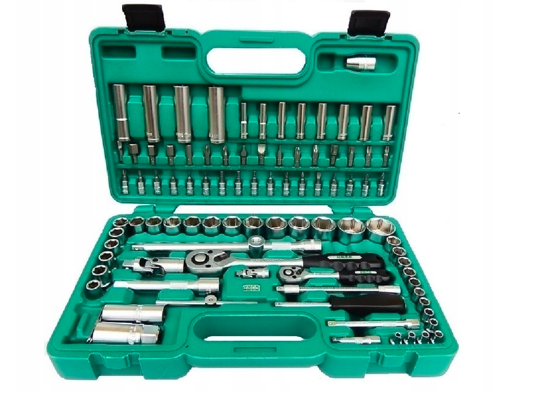 Zestaw nasadek 1/4" i 1/2" 94 elementy H5-402094B zapewniający wygodną obsługę różnych śrub i nakrętek | H4056