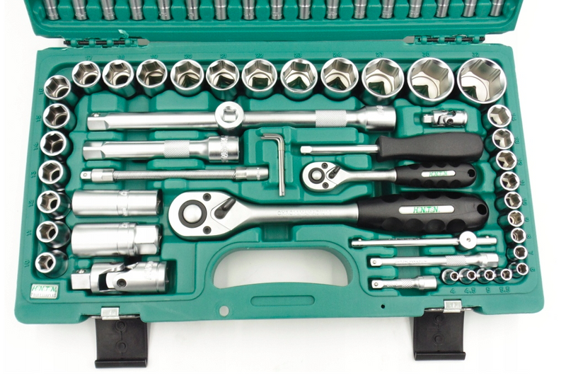 Zestaw nasadek 1/4" i 1/2" 94 elementy H5-402094B zapewniający wygodną obsługę różnych śrub i nakrętek | H4056