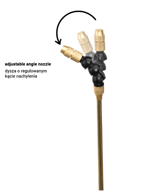 Lanca teleskopowa mosiężna 47-75cm bez rękojeści / regulowany kąt dyszy | ASA12-4775
