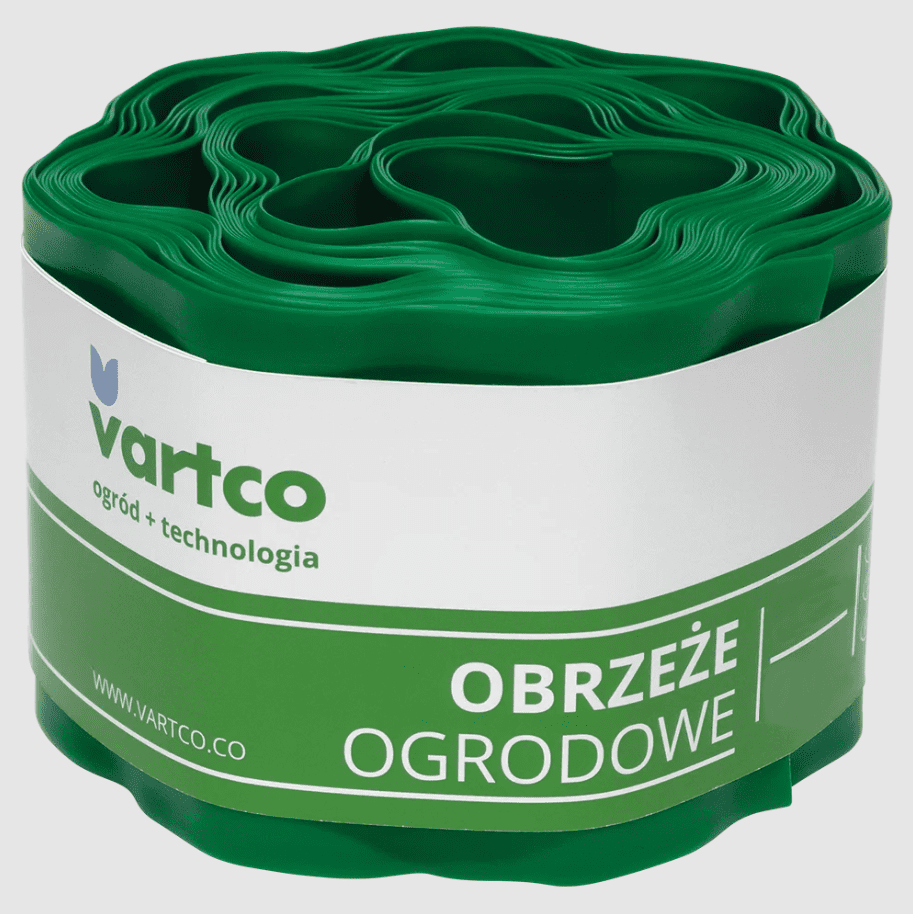 Obrzeże ogrodowe faliste 15cm x 9m ZIELONE | 1302150901