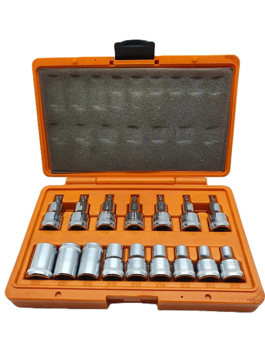 Zestaw narzędzi TORX 1/2" BETA EASY 16 szt. – końcówki, bit, grzechotka, zestaw  | 923FTX/C16