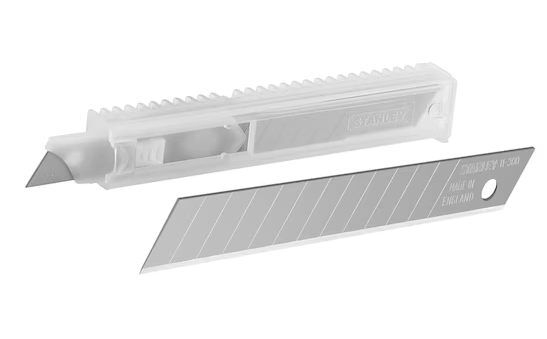 Ostrza łamane 9 mm, 10 sztuk, do nożyków i precyzyjnego cięcia papieru i folii | 0-11-300