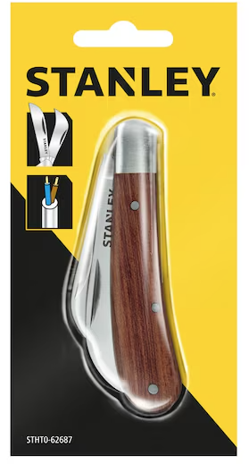 Nóż dla elektryków z podwójnym ostrzem do precyzyjnego cięcia przewodów i izolacji | STHT0-62687