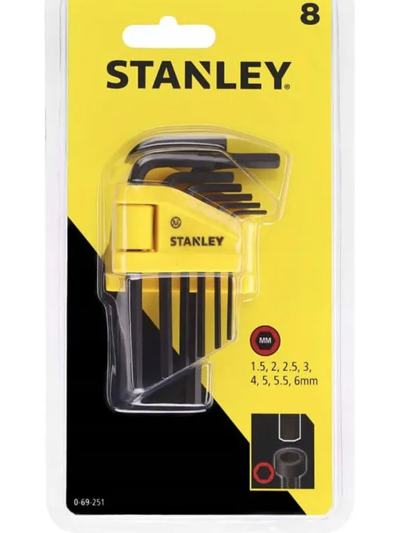 Zestaw kluczy HEX 8 sztuk 1,5–6 mm – uniwersalne narzędzia do montażu i napraw | 0-69-251