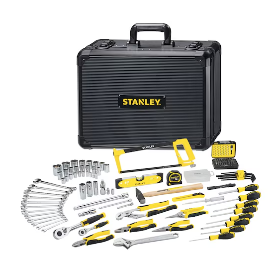 Zestaw narzędzi Stanley 142 sztuki, kompletny i wytrzymały do pracy w warsztacie i domu | STMT98109-1