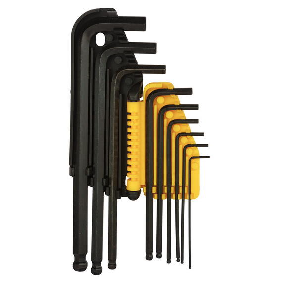 Zestaw kluczy HEX z łbem kulistym 9 sztuk 1,5–10 mm do precyzyjnej pracy z śrubami | 0-69-256