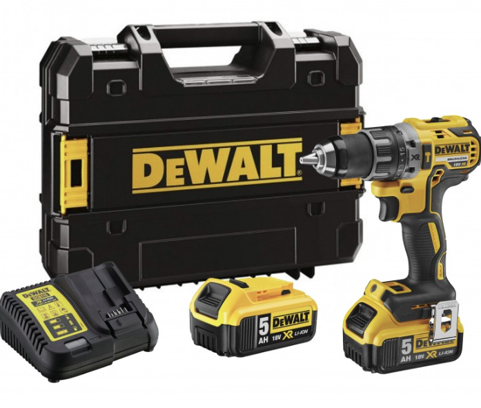Wkrętarka 18V z dwoma akumulatorami 5,0 Ah TSTAK wydajna i wygodna do prac domowych i warsztatowych | DCD791P2