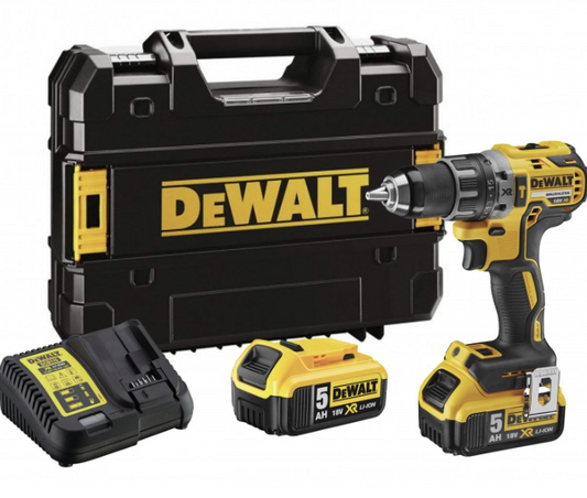 Wkrętarka 18V z dwoma akumulatorami 5,0 Ah TSTAK wydajna i wygodna do prac domowych i warsztatowych | DCD791P2