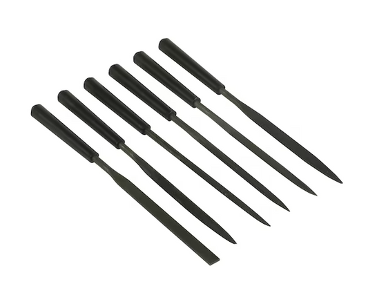 Zestaw pilników iglaków 6 sztuk do precyzyjnego szlifowania i obróbki metalu | 0-22-500