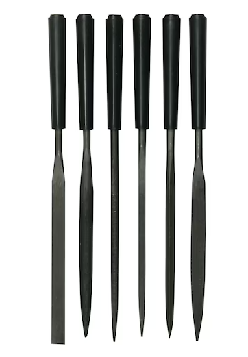 Zestaw pilników iglaków 6 sztuk do precyzyjnego szlifowania i obróbki metalu | 0-22-500