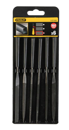 Zestaw pilników iglaków 6 sztuk do precyzyjnego szlifowania i obróbki metalu | 0-22-500