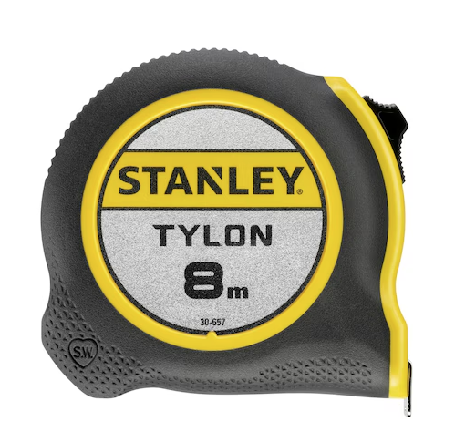 Miara ST Tylon 8 m x 25 mm z tworzywową obudową, trwała i wygodna do pomiarów| 0-30-657