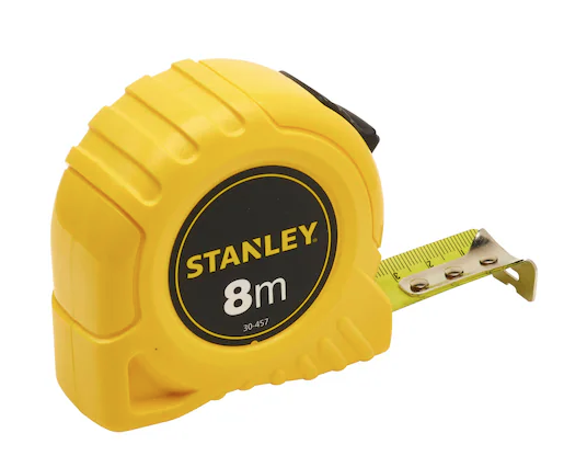 Miara stalowa 8 m x 25 mm trwała i wygodna do precyzyjnych pomiarów | 0-30-457