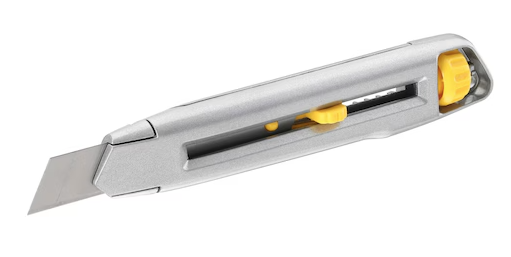 Nożyk INTERLOCK 18mm z wymiennym ostrzem do precyzyjnego cięcia papieru i folii | 4-10-018