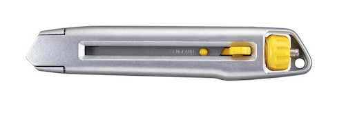 Nożyk INTERLOCK 18mm z wymiennym ostrzem do precyzyjnego cięcia papieru i folii | 4-10-018