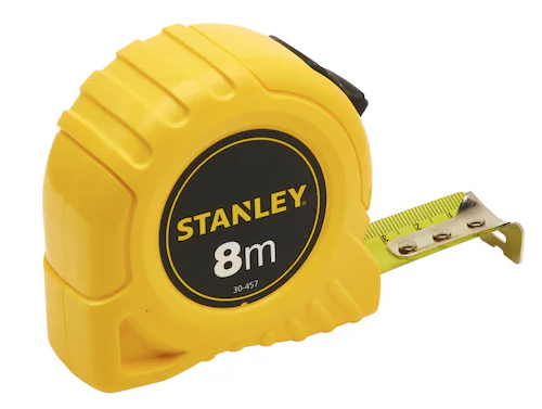 Miara stalowa 8 m x 25 mm w obudowie z tworzywa do precyzyjnego mierzenia | 1-30-457