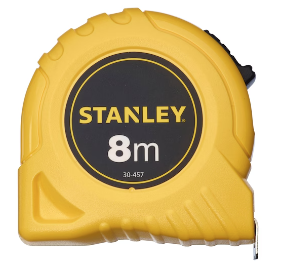 Miara stalowa 8 m x 25 mm w obudowie z tworzywa do precyzyjnego mierzenia | 1-30-457