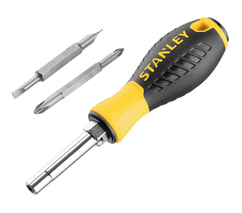 Wkrętak wielofunkcyjny z 3 grotami i 6 końcówkami do różnego rodzaju śrub | 0-68-012