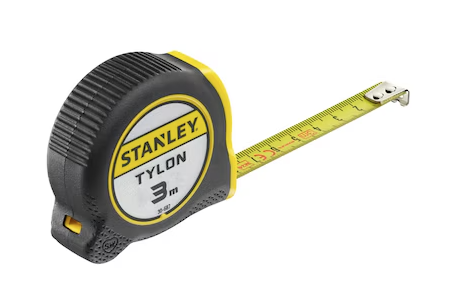 Miara Tylon 3 m x 12,7 mm w obudowie z tworzywa do dokładnego mierzenia długości | 1-30-687