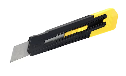 Nożyk łamany 18 mm w obudowie ABS do precyzyjnego cięcia papieru i folii | 1-10-151