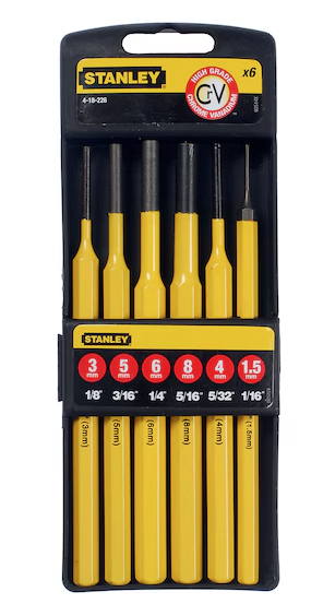 Punktaki zestaw 6 sztuk do precyzyjnego znakowania drewna i innych materiałów | 4-18-226