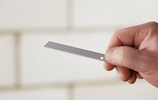 Ostrza łamane 9 mm, 10 sztuk, do nożyków i precyzyjnego cięcia papieru i folii | 0-11-300