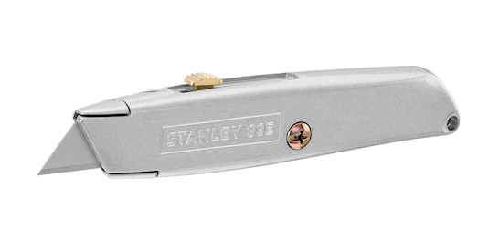 Nóż 99E metalowy luzem z chowanym ostrzem do precyzyjnego cięcia różnych materiałów | 1-10-099