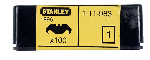 Ostrza hakowe 1996, 100 sztuk, do nożyków i precyzyjnego cięcia materiałów | 1-11-983