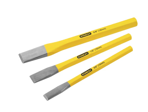 Przecinak ślusarski zestaw 3 sztuki do precyzyjnego cięcia i obróbki metalu | 4-18-298