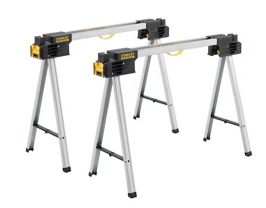 Stojak-kobyłka metalowa FatMax 2 sztuki do stabilnego podparcia drewna i materiałów w warsztacie  | FMST1-75763