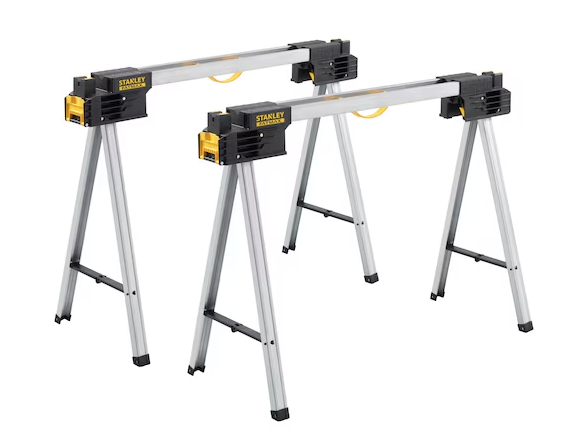 Stojak-kobyłka metalowa FatMax 2 sztuki do stabilnego podparcia drewna i materiałów w warsztacie  | FMST1-75763