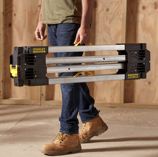 Stojak-kobyłka metalowa FatMax 2 sztuki do stabilnego podparcia drewna i materiałów w warsztacie  | FMST1-75763