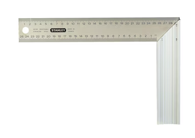 Kątownik stalowy z podziałką 140 x 250 mm do precyzyjnego pomiaru i znakowania materiałów | 1-45-685