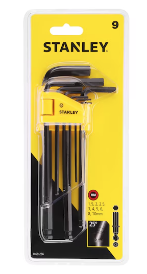 Zestaw kluczy HEX z łbem kulistym 9 sztuk 1,5–10 mm do precyzyjnej pracy z śrubami | 0-69-256