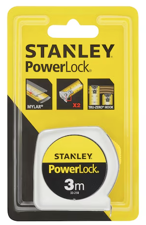 Miara stalowa Powerlock 3 m x 12,7 mm w metalowej obudowie do dokładnego mierzenia | 1-33-218