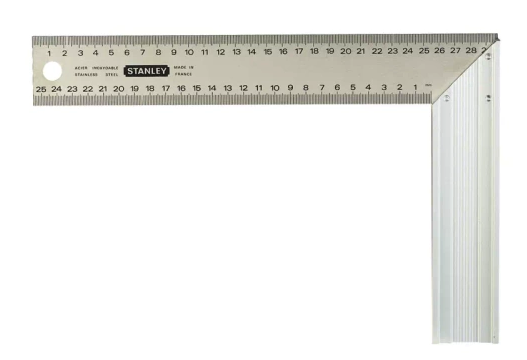 Kątownik stalowy z podziałką 200 x 400 mm do precyzyjnego pomiaru i znakowania materiałów | 1-45-687