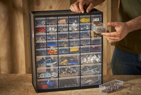 Organizer stojący z 39 szufladami do przechowywania narzędzi i drobnych akcesoriów | 1-93-981